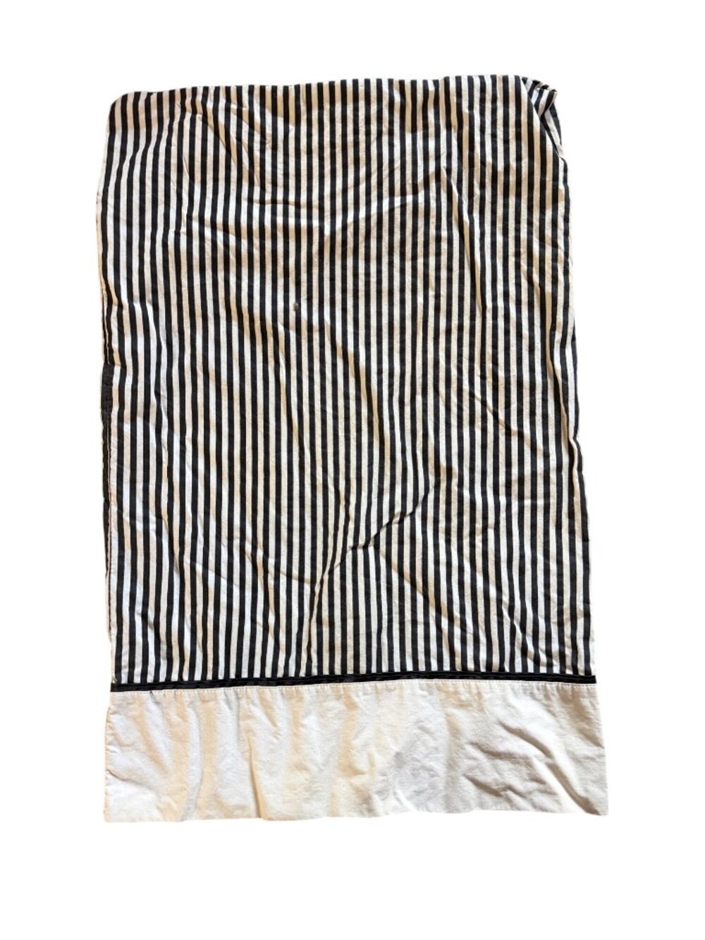Vintage Striped Black & White Pillowcase 60% Cotton 40% Polyester No-Iron